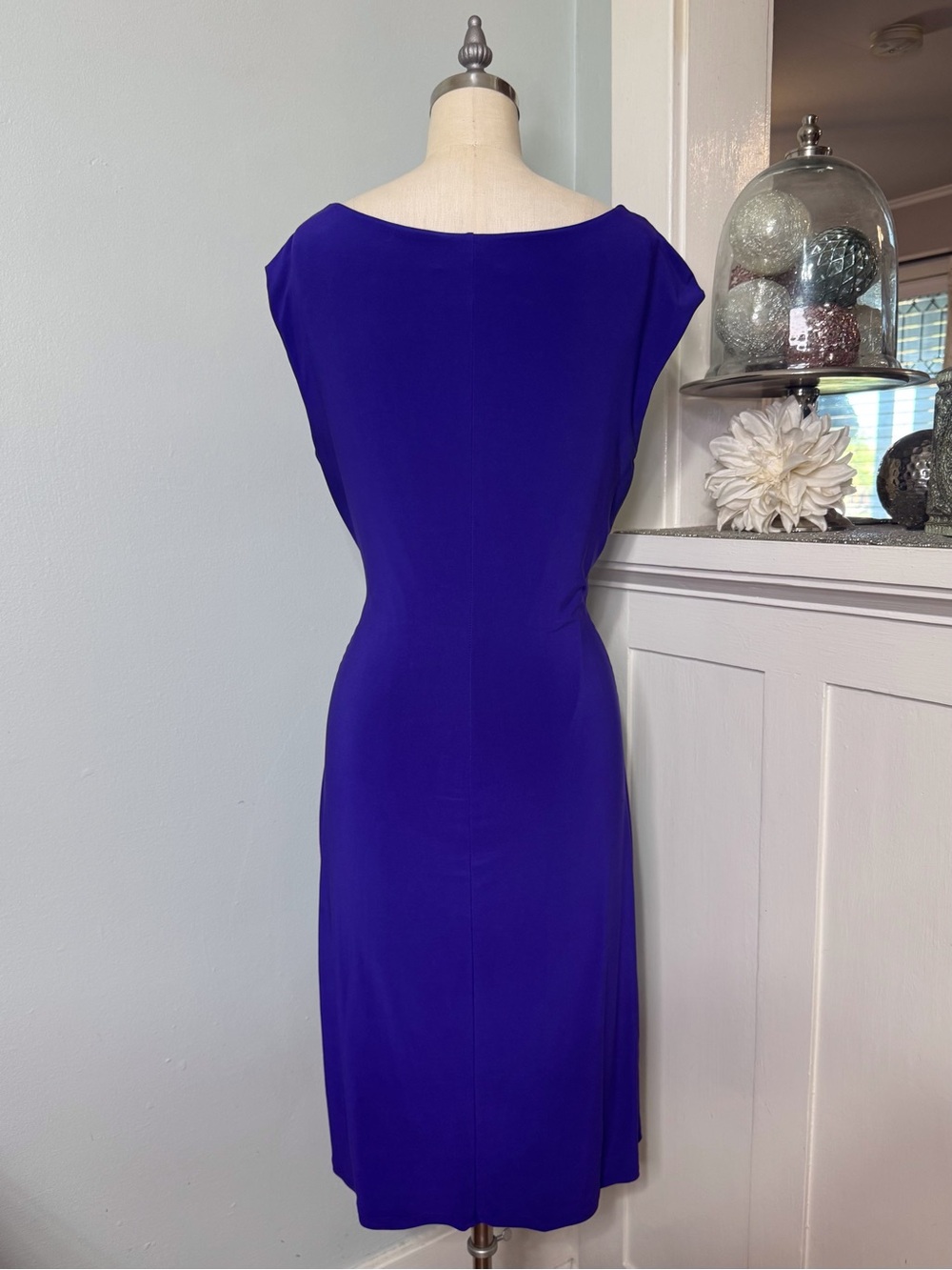 Ralph Lauren Purple Jersey Ruched Sheath Dress 12 - Picture 6 of 10